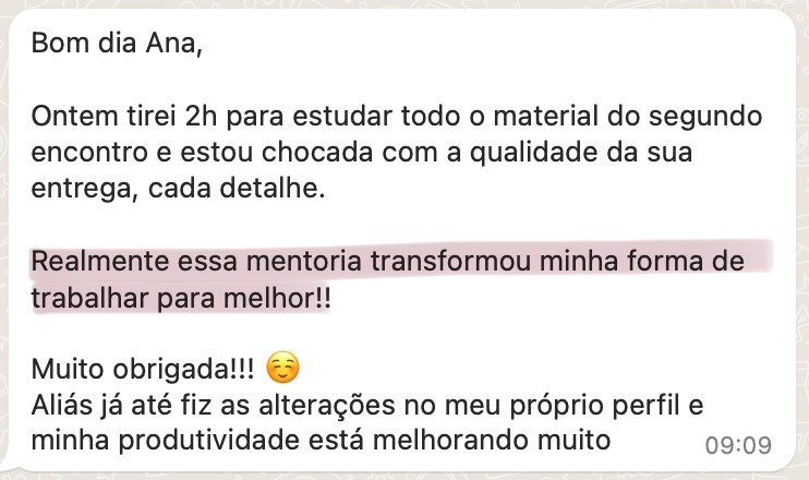 Depoimento mentorada