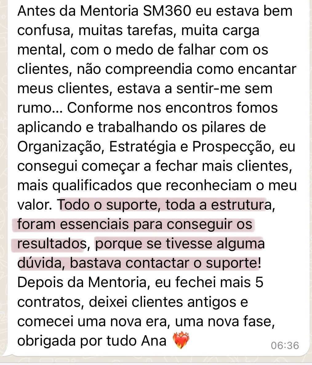 Depoimento mentorada